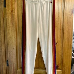 Aviator Nation White Pants with Colorful Stripes